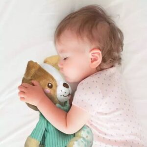 Clementoni Baby plüss kutyus szundikendővel – díszdobozban